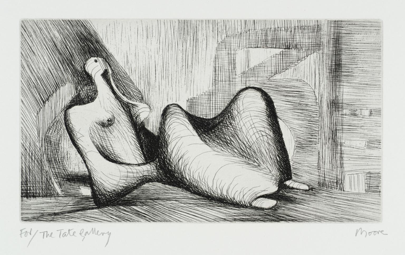 Reclining Figure Piranesi Background I