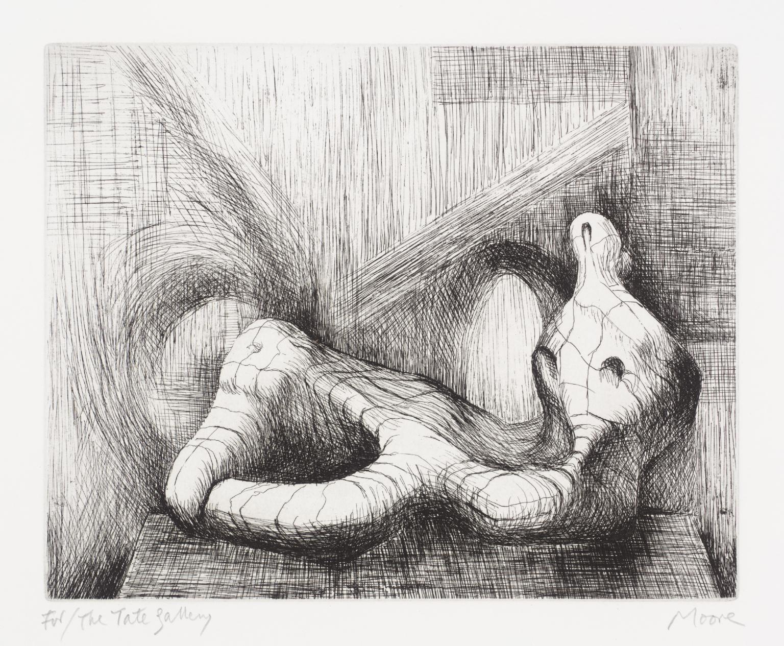 Reclining Figure Piranesi Background II