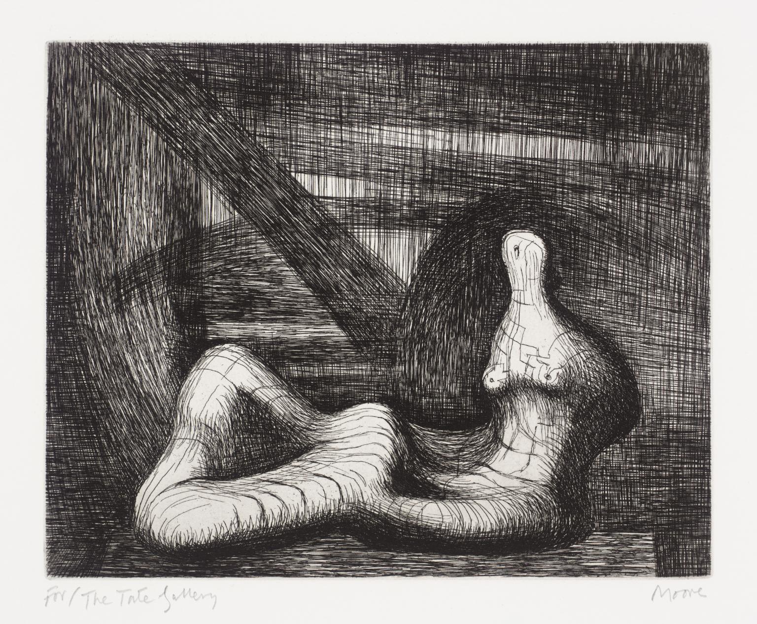 Reclining Figure Piranesi Background III