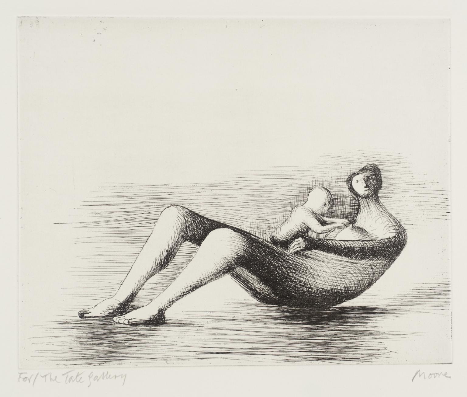 Reclining Mother and Child I