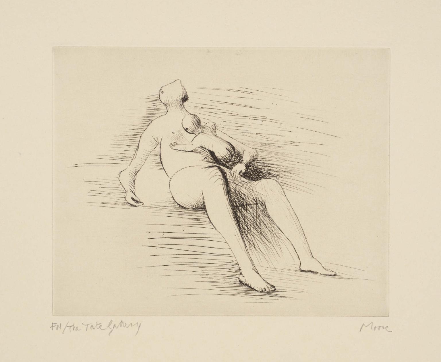 Reclining Mother and Child II
