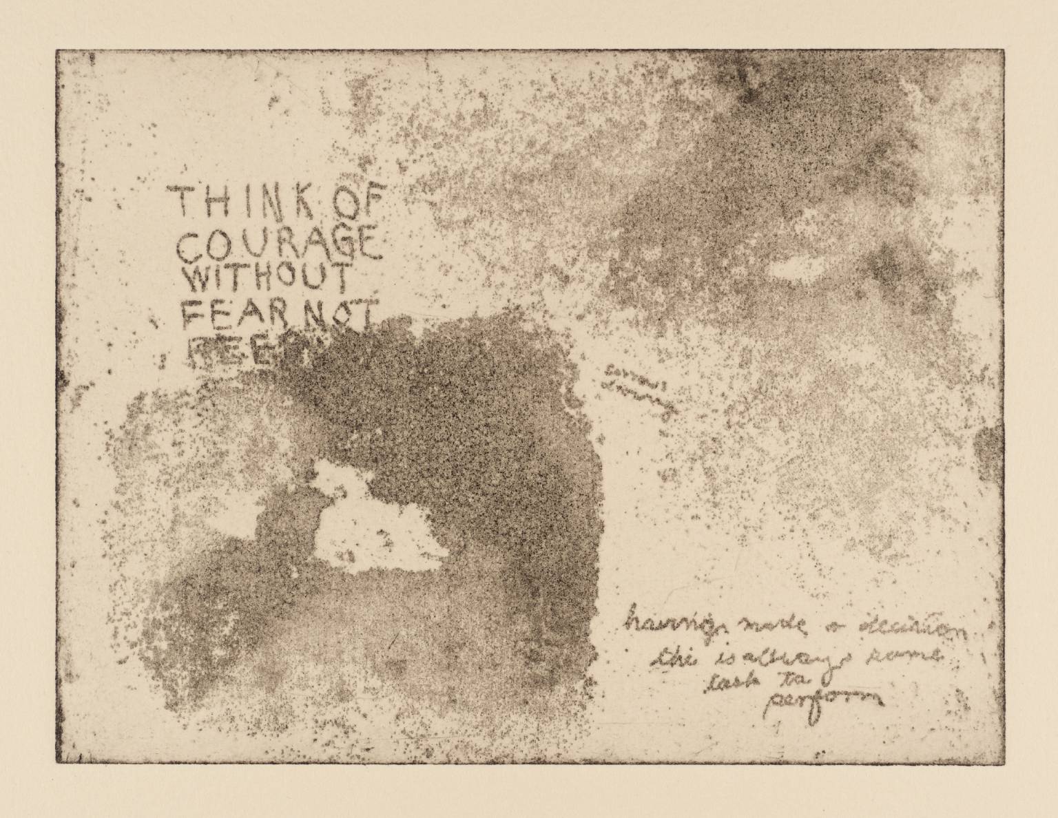 Think of Courage (without Fear not)