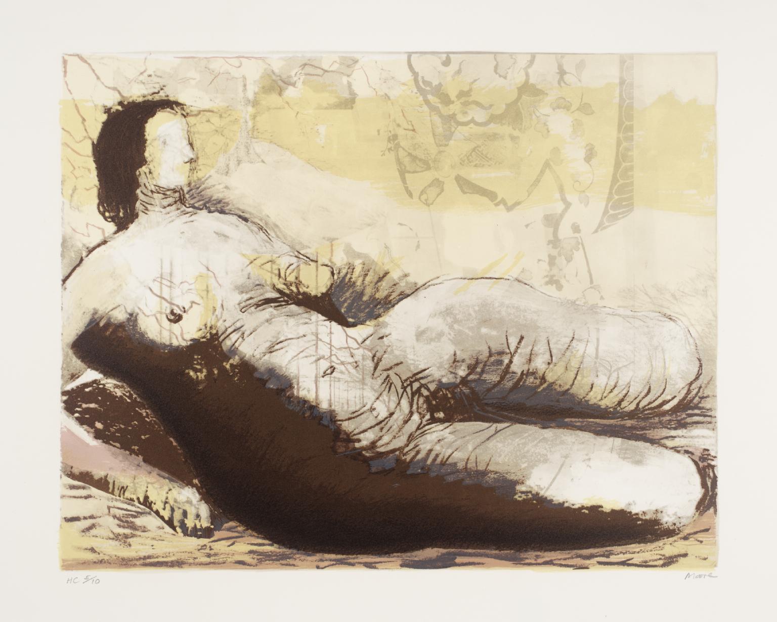Reclining Woman with Yellow Background