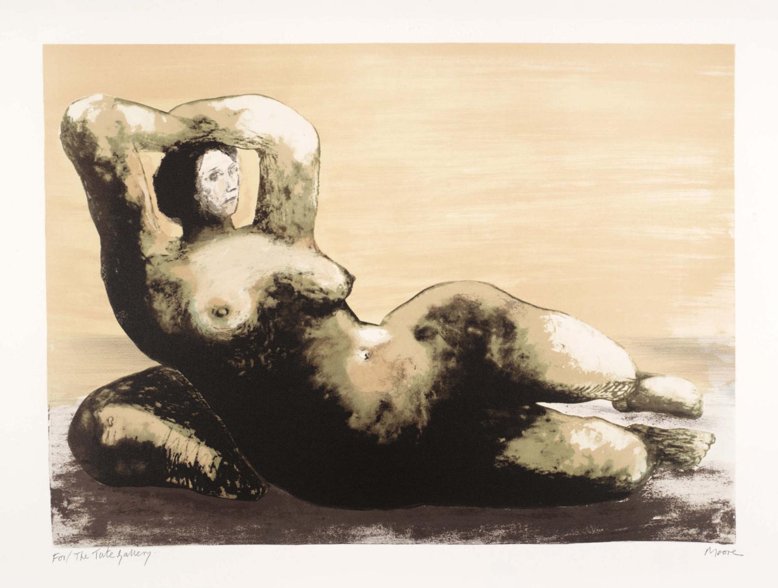 Reclining Woman on Sea Shore