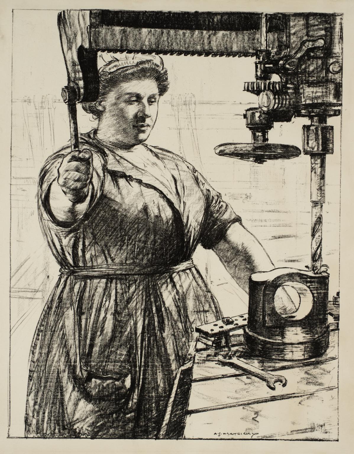 Women’s Work: On Munitions - Heavy Work (Drilling and Casting)
