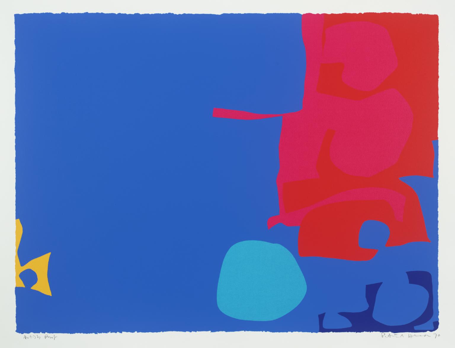 Interlocking Pink and Vermilion with Blue : April 1970