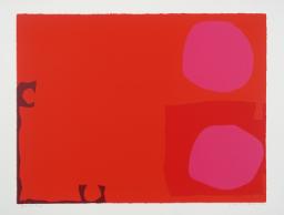 Two Magenta Discs in Dark Reds : April 1970