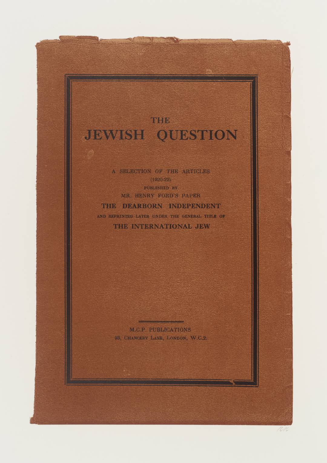 (29) The Jewish Question