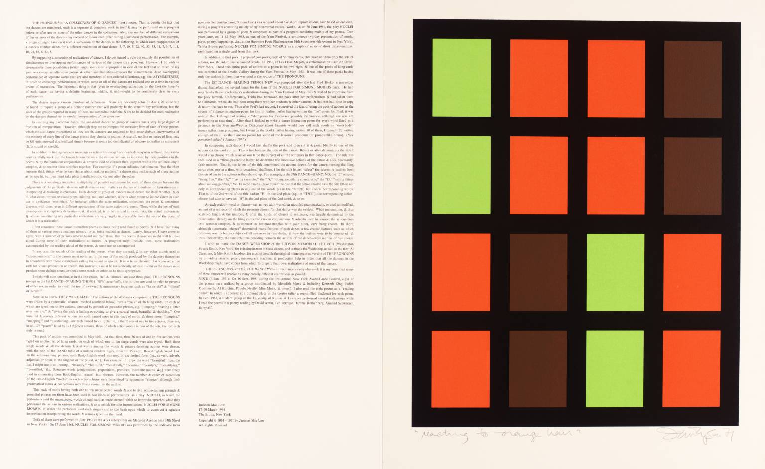 Reacting to Orange Hair [illustration for ‘Some Remarks to the Dancers’]