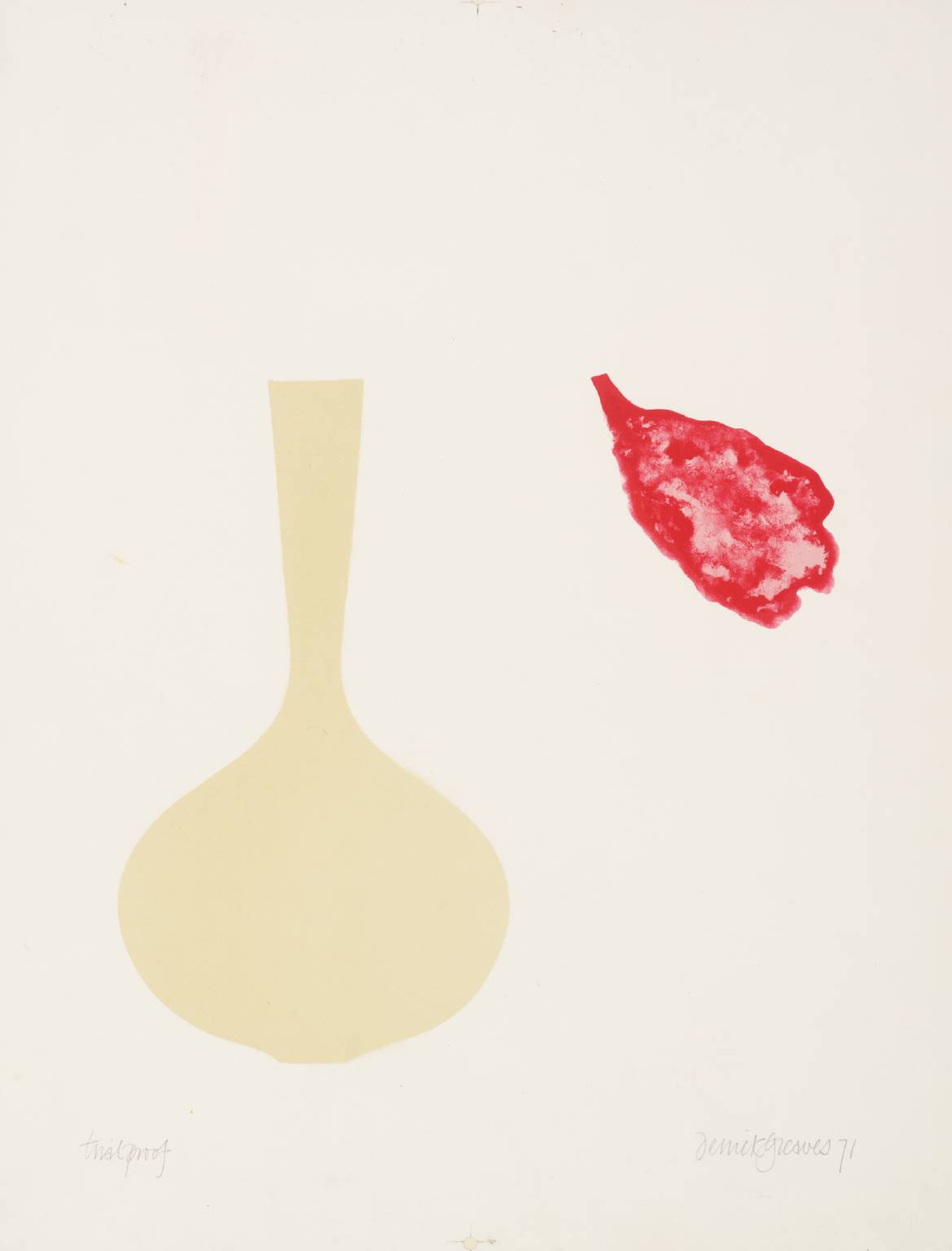 Vase and Falling Petal