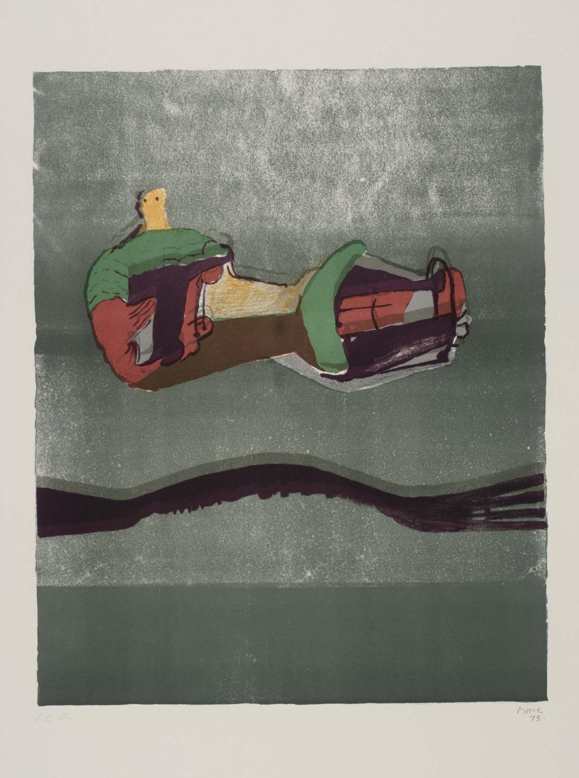 Reclining Figure with Sea Background