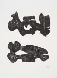 Two Black Forms: Metal Figures