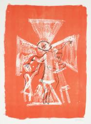 17. North Grimstone, Yorkshire (East Riding): the Depositition - Detail from the 12th Century Font