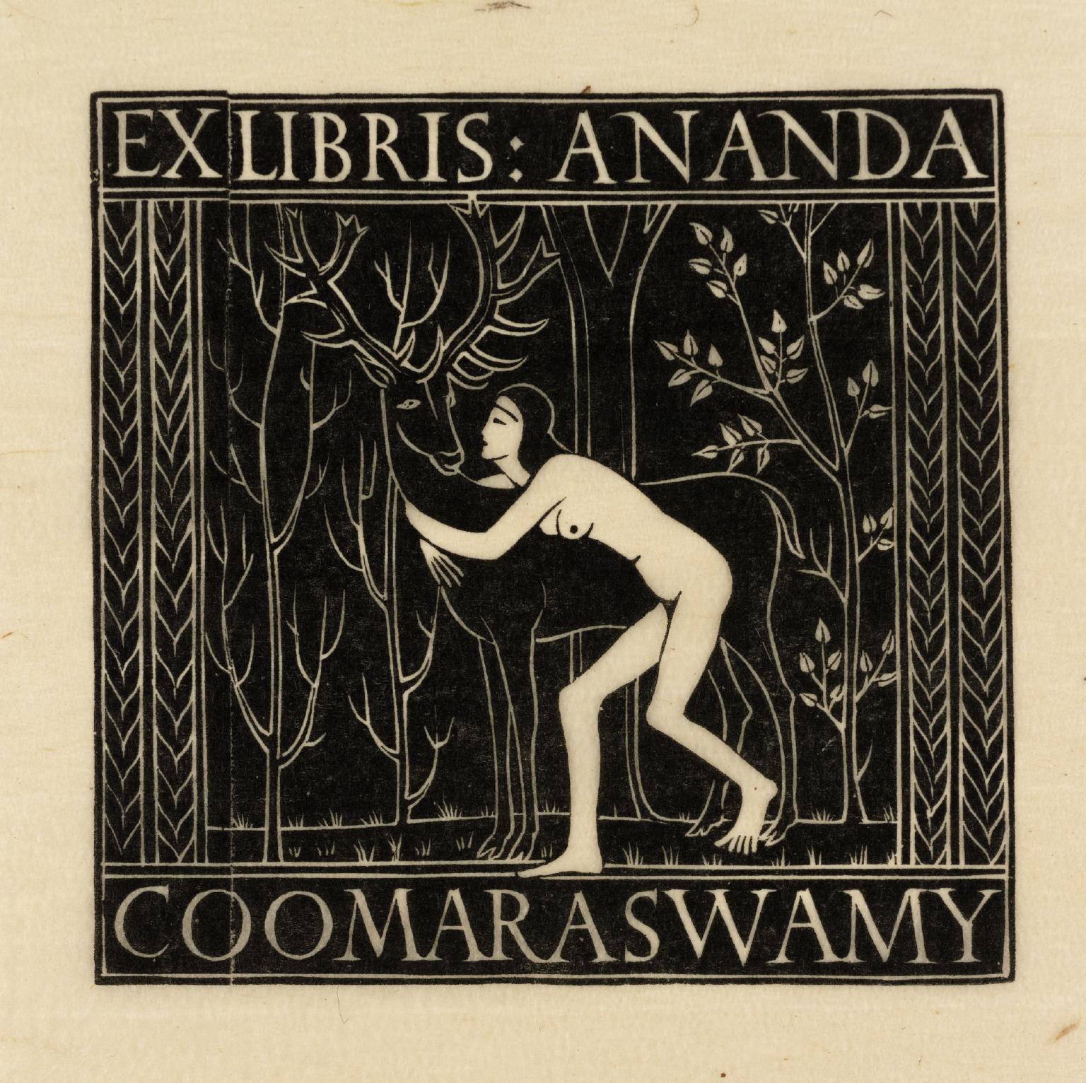 Bookplate: Girl with Deer