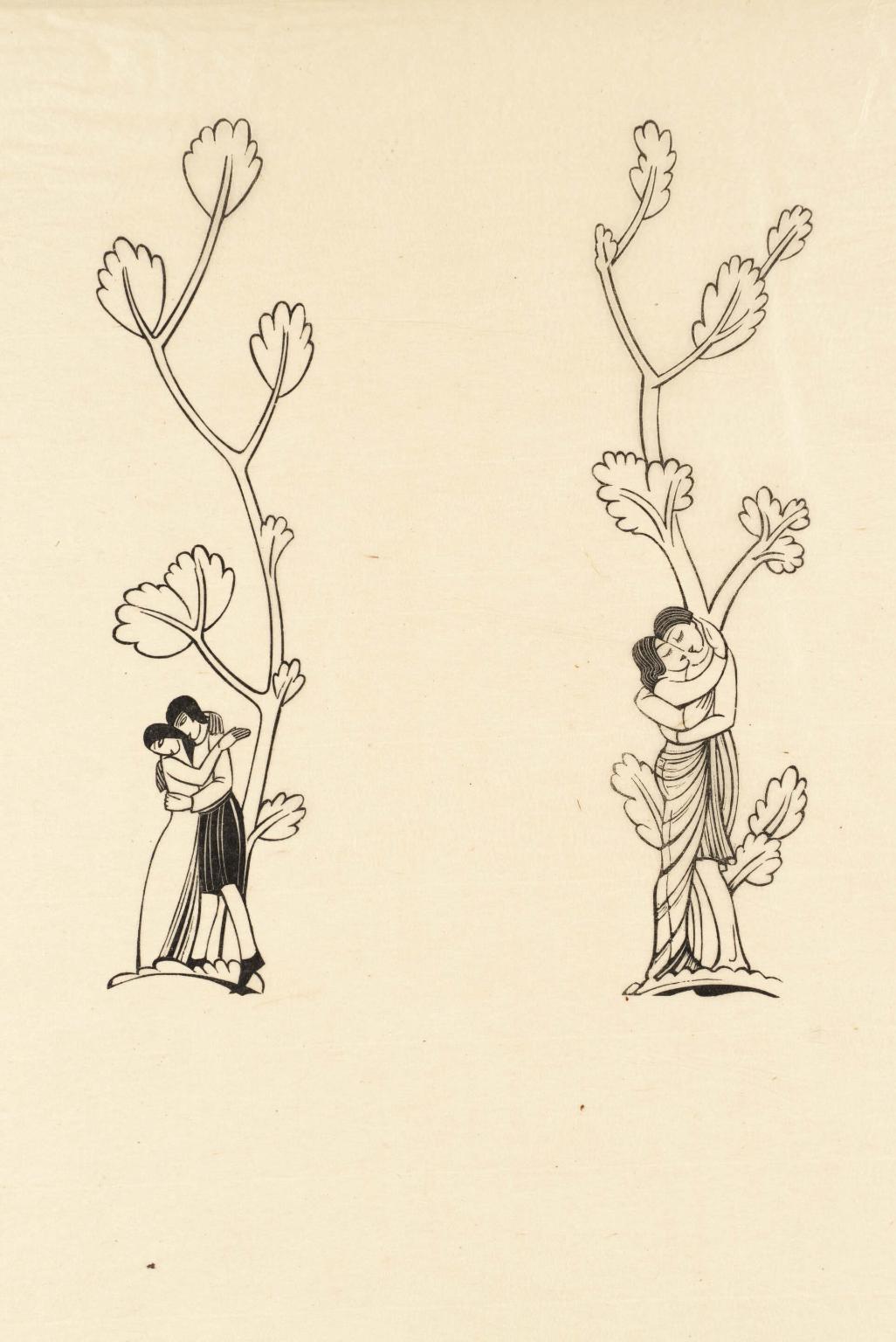 Border: Lovers Facing Left, and Border: Lovers