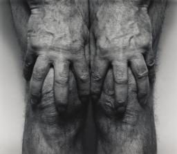 Self-Portrait (Hands Spread on Knees)