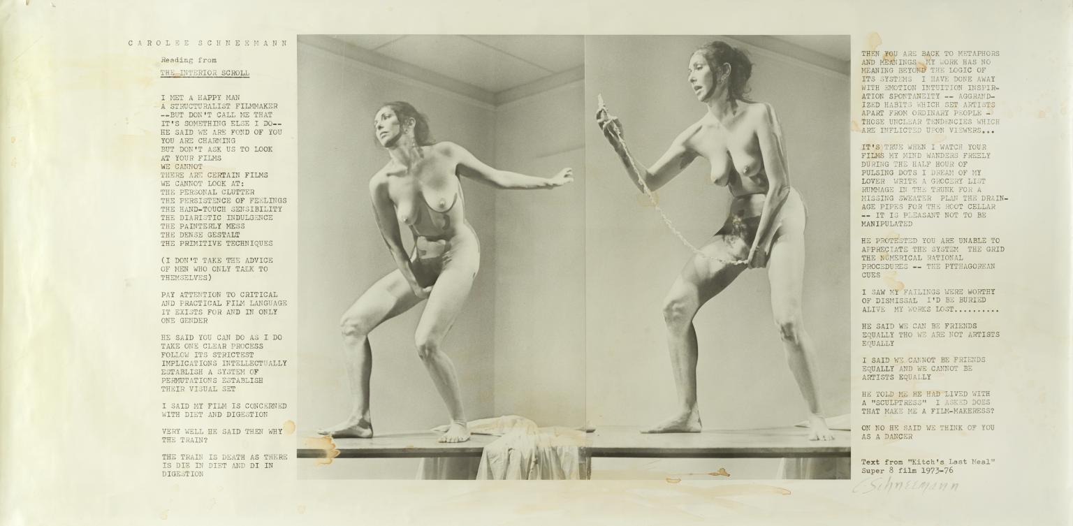 Interior Scroll, Carolee Schneemann, 1975 Tate