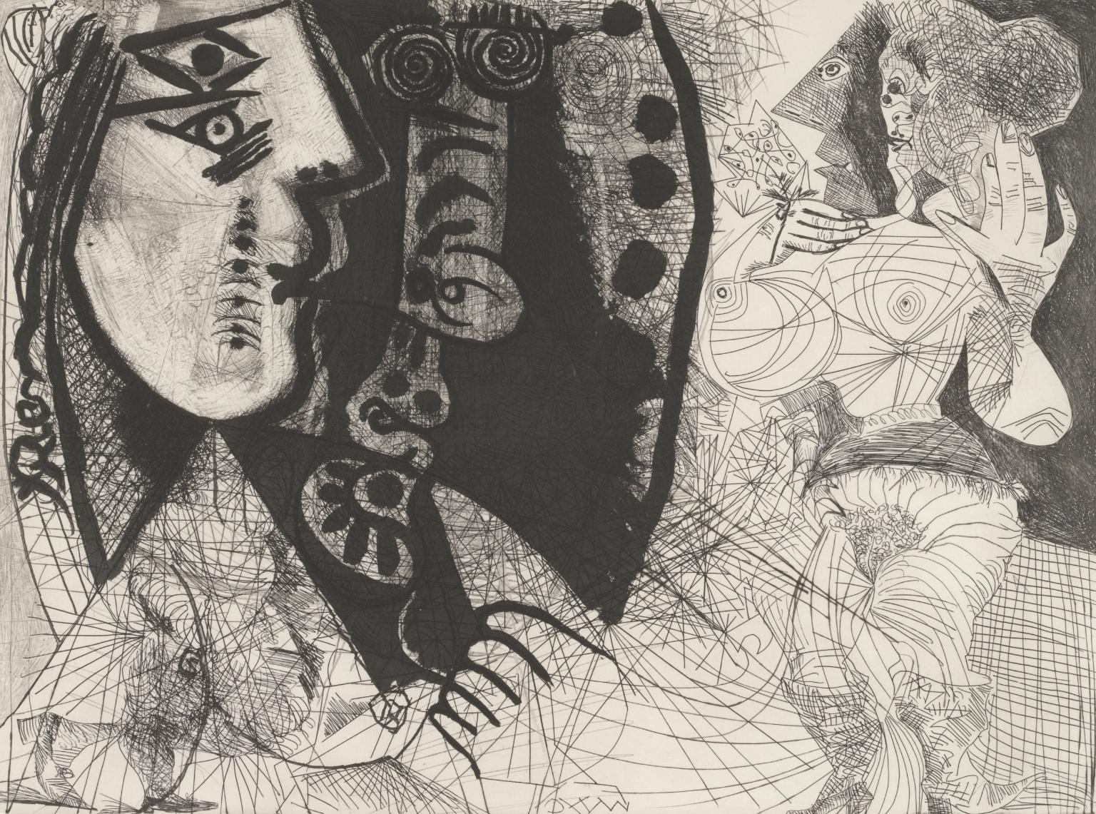 Etching: 1, 5 March 1972 (L.155)', Pablo Picasso, 1972 | Tate