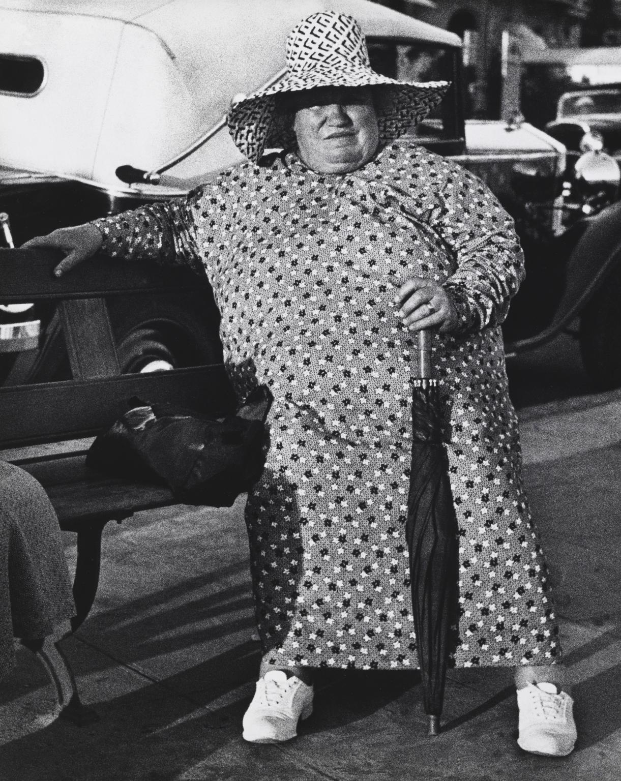 Woman in flowered dress, Promenade des Anglais, Riviera