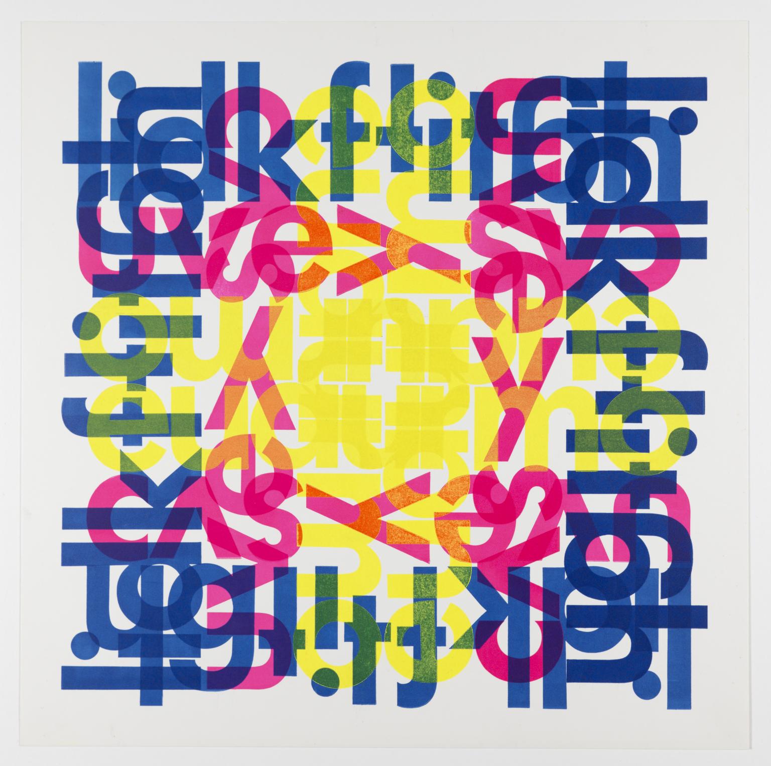 alphabet square', Hansjörg Mayer, 1967 | Tate