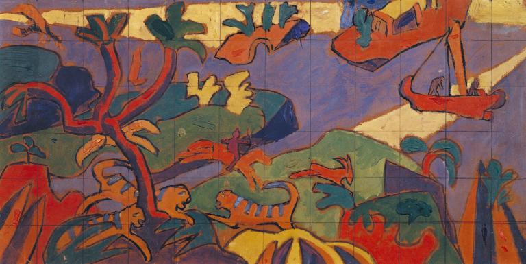 Spencer Gore, ‘Study for a Mural Decoration for 'The Cave of the Golden Calf'’ 1912