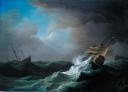 Peter Monamy, ‘Ships in Distress in a Storm’ c.1720–30