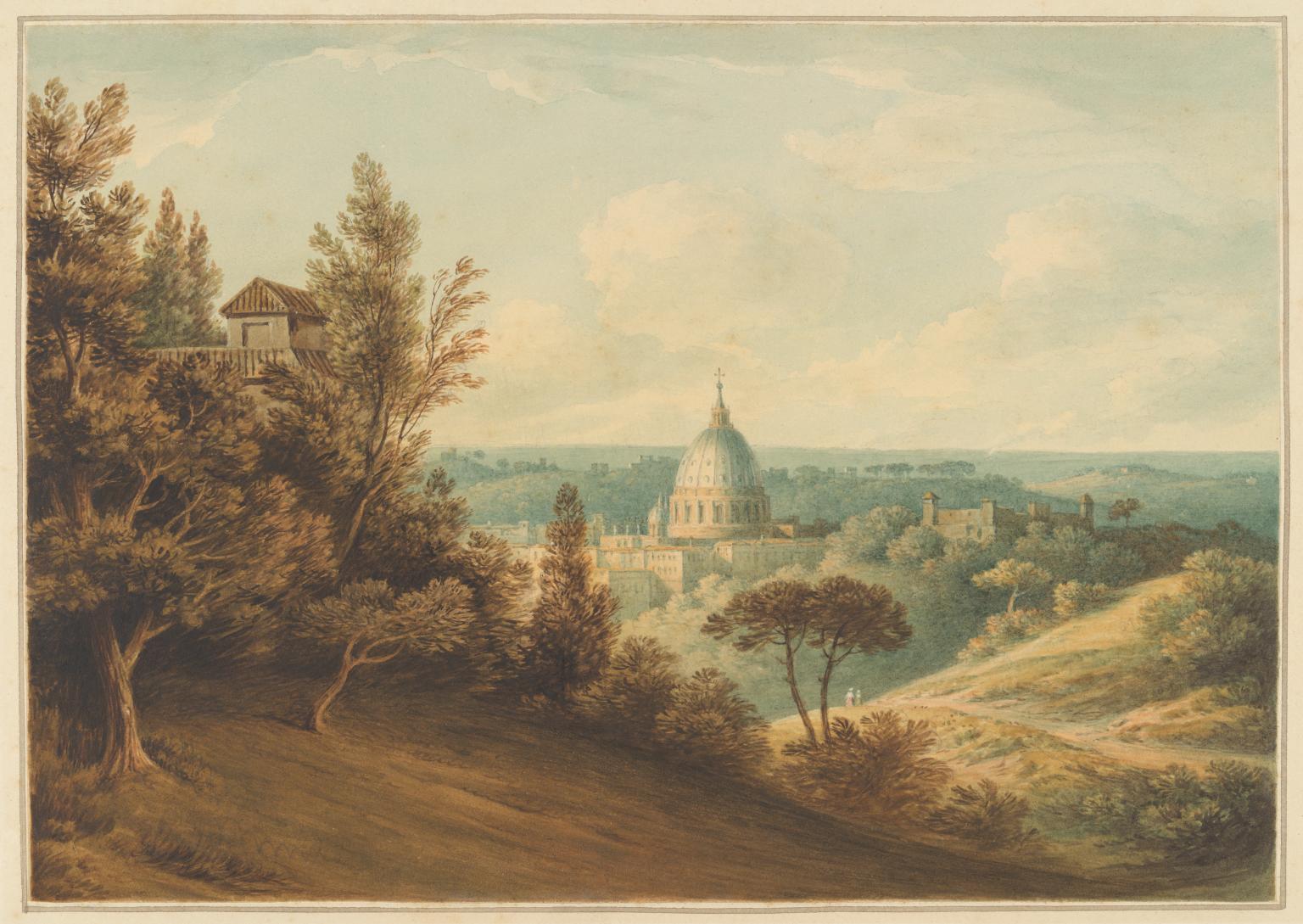 St Peter’s from the Villa Milleni near Rome