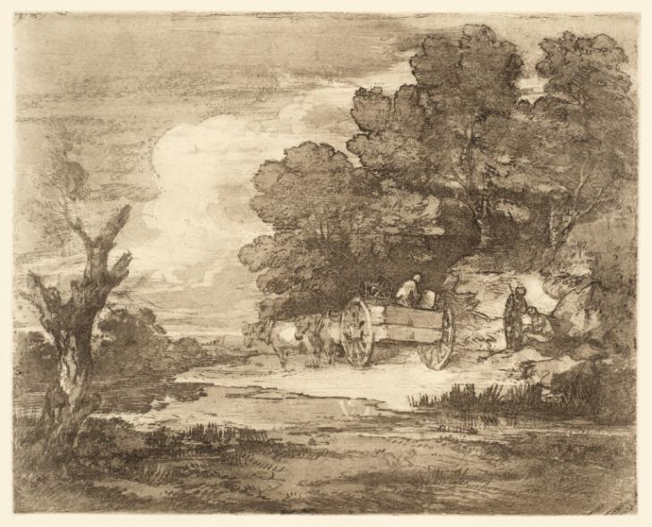 ‘Wooded Landscape with Country Cart and Figures’, Thomas Gainsborough ...