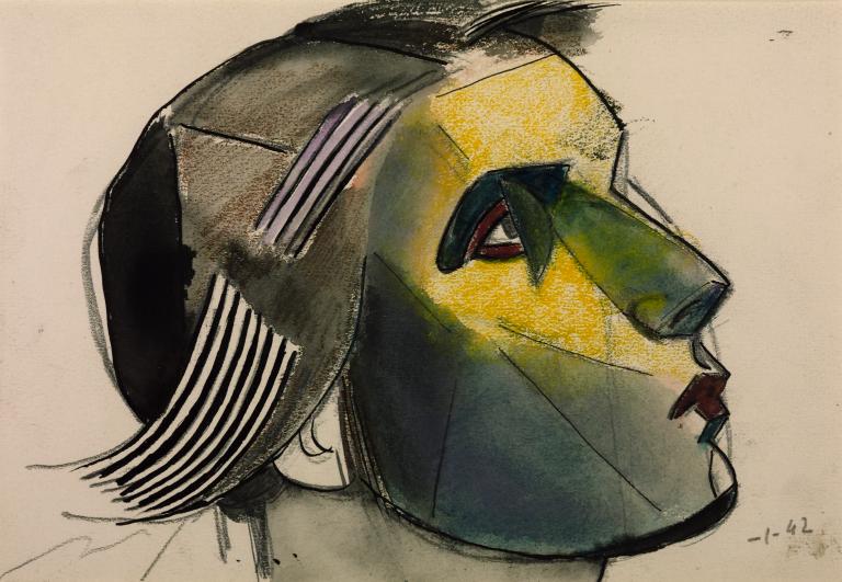 ‘Solemn Head in Profile’, Julio González, 1942 | Tate