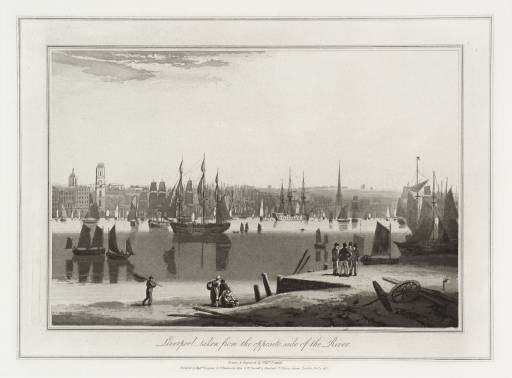 ‘Liverpool, taken from the Opposite Side of the River’, William Daniell ...