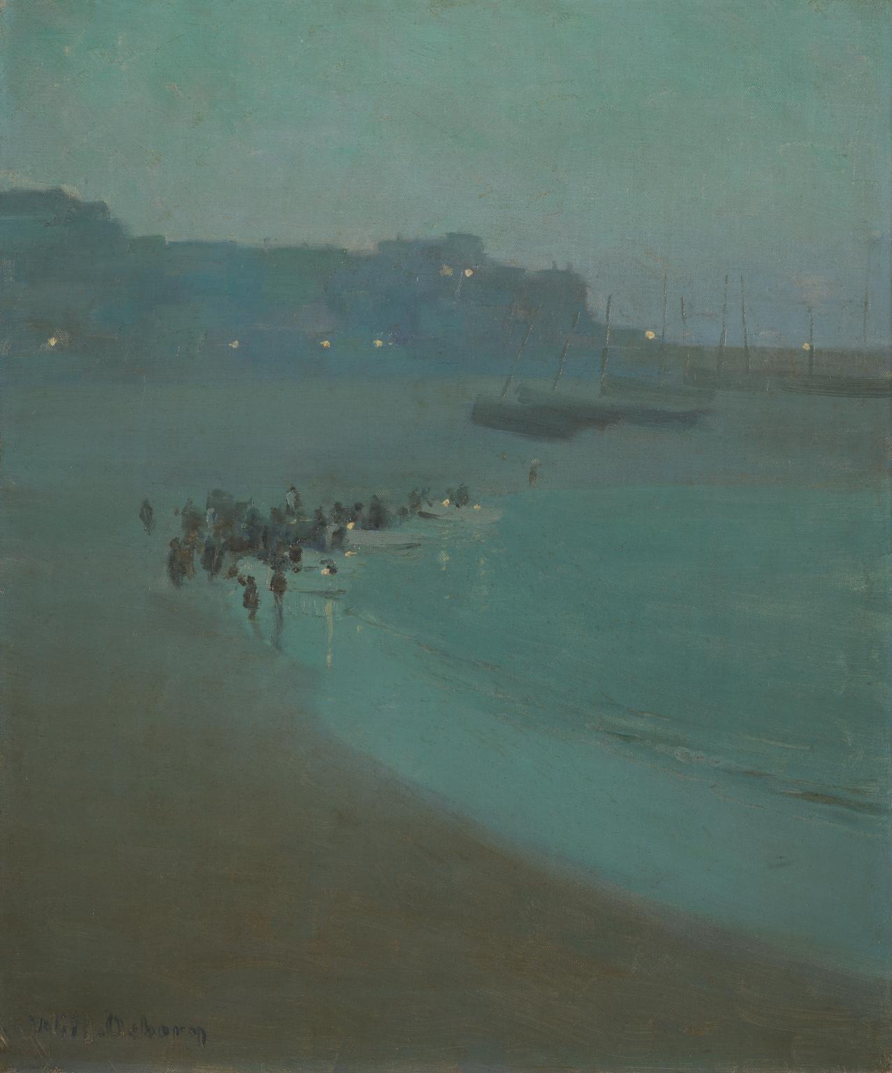 T03649: Beach at Dusk, St Ives Harbour