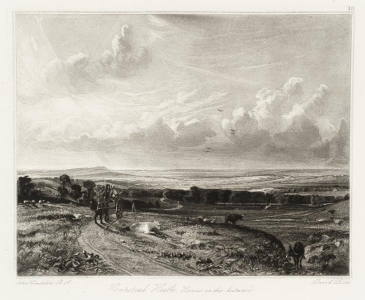 ‘Hampstead Heath, Harrow in the Distance’, John Constable, David Lucas ...