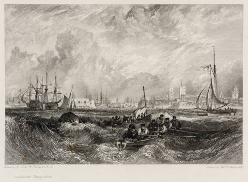 ‘Portsmouth, Hampshire’, after Joseph Mallord William Turner, 1825 | Tate