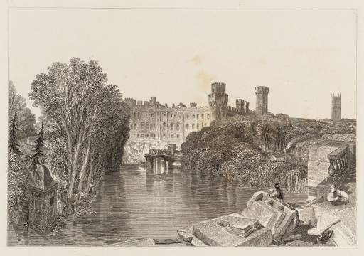 ‘Warwick Castle, Warwickshire’, after Joseph Mallord William Turner ...