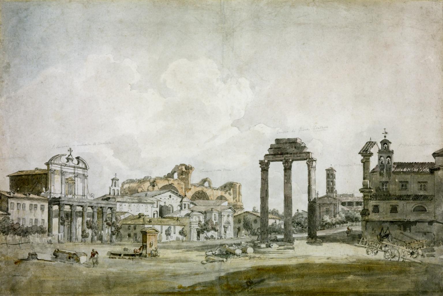 Great Buildings Drawing - The Roman Forum