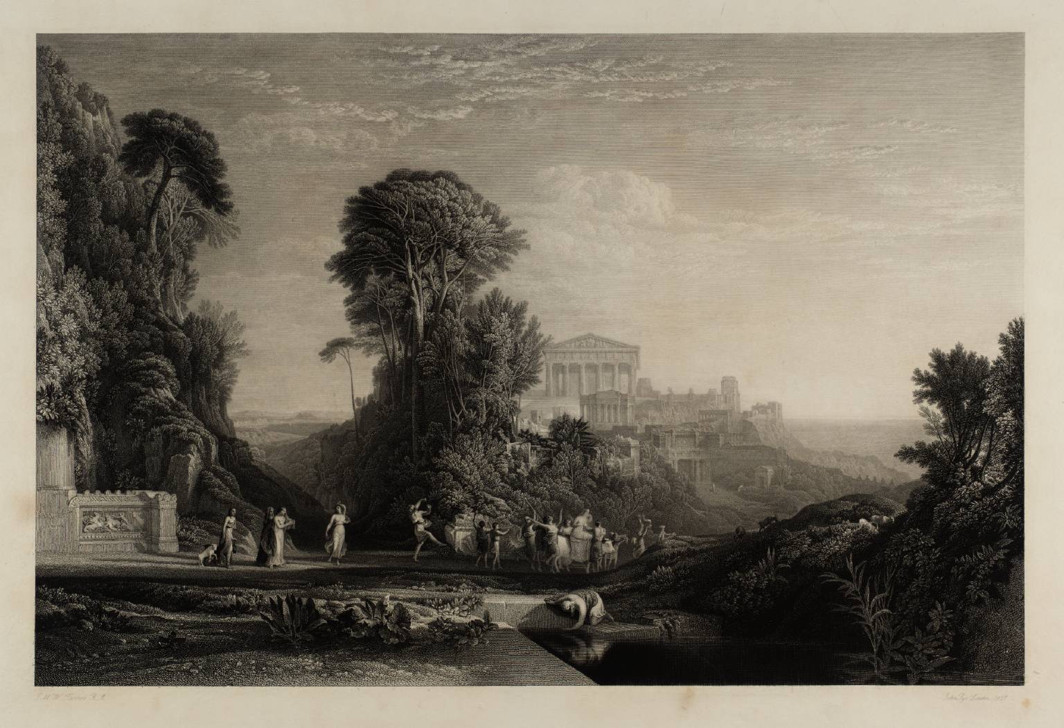 The Temple of Jupiter Panhellenius in the Island of Aegina, engraved by John Pye