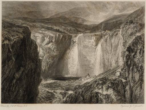 ‘Fall of the Tees, Yorkshire’, after Joseph Mallord William Turner ...