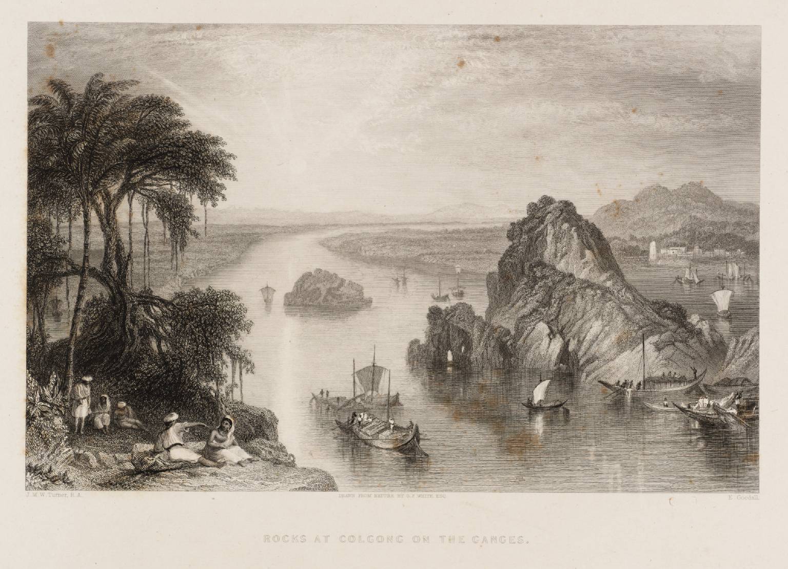 Rocks at Colgong on the Ganges