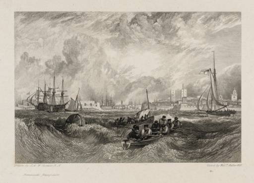 ‘Portsmouth, Hampshire’, after Joseph Mallord William Turner, 1825 | Tate