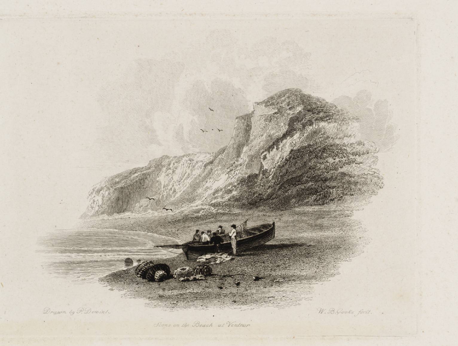 Scene on the Beach at Ventnor