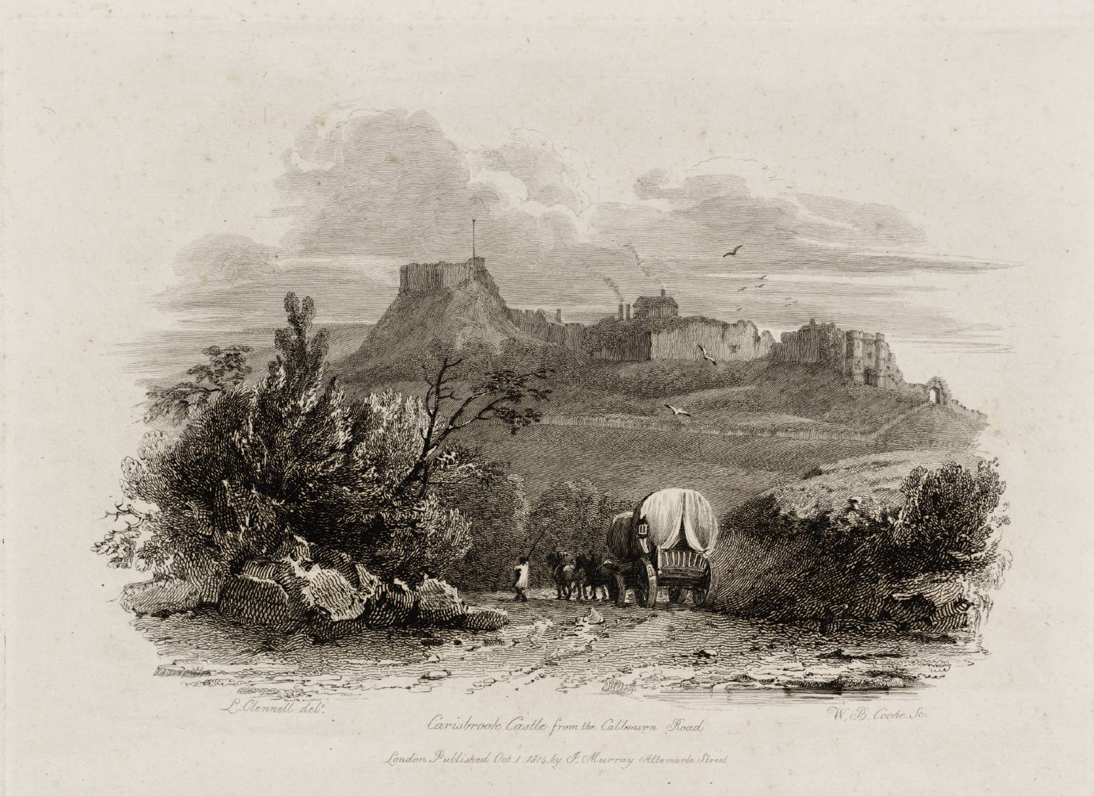 Carisbrook Castle from the Calbourn Road