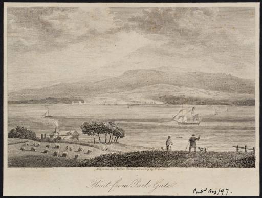 ‘Flint, from Parkgate, engraved by Walker’, after Joseph Mallord ...