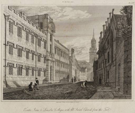 ‘Exeter, Jesus, and Lincoln College, with All Saints’ Church, from the ...