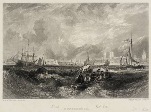 ‘Portsmouth, Hampshire, engraved by W. Miller’, after Joseph Mallord ...