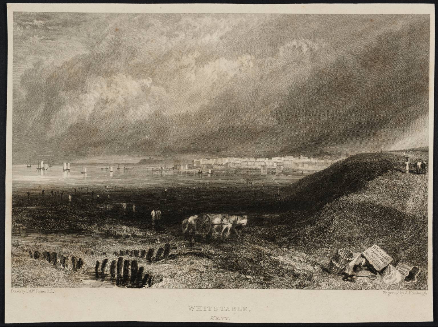 Whitstable, Kent, engraved by Horsburgh