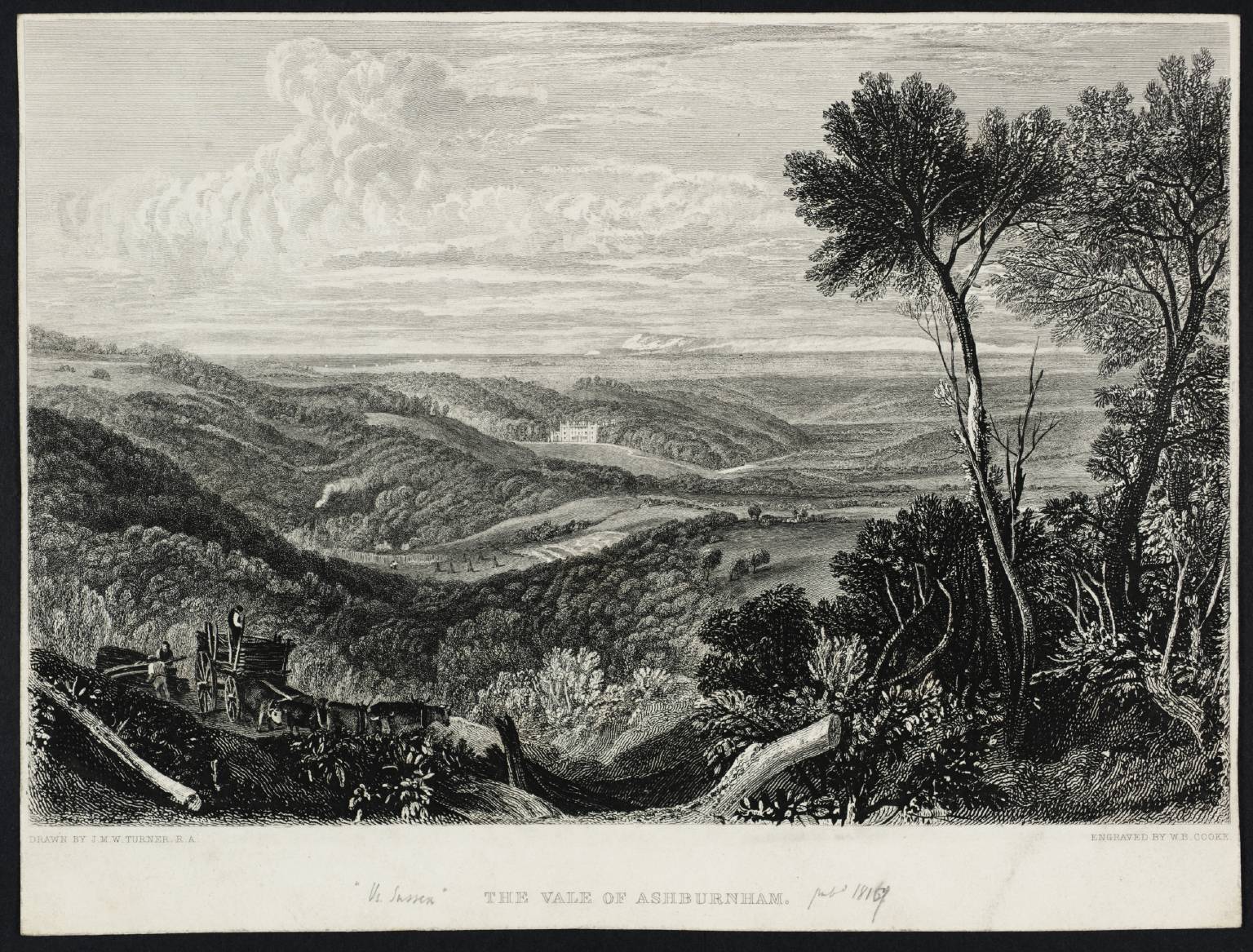The Vale of Ashburnham, engraved by W.B. Cooke