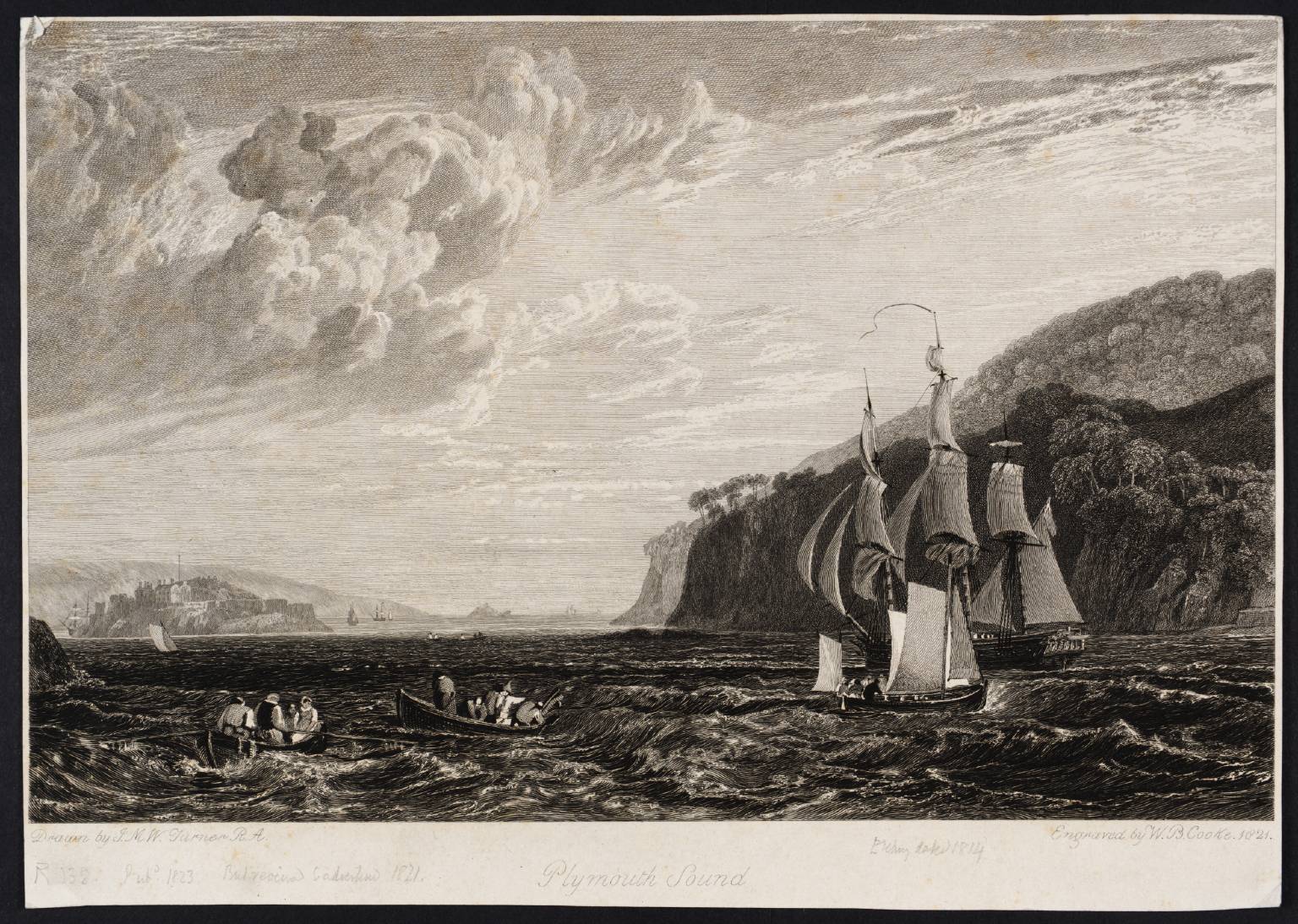 Plymouth Sound, engraved by W.B. Cooke