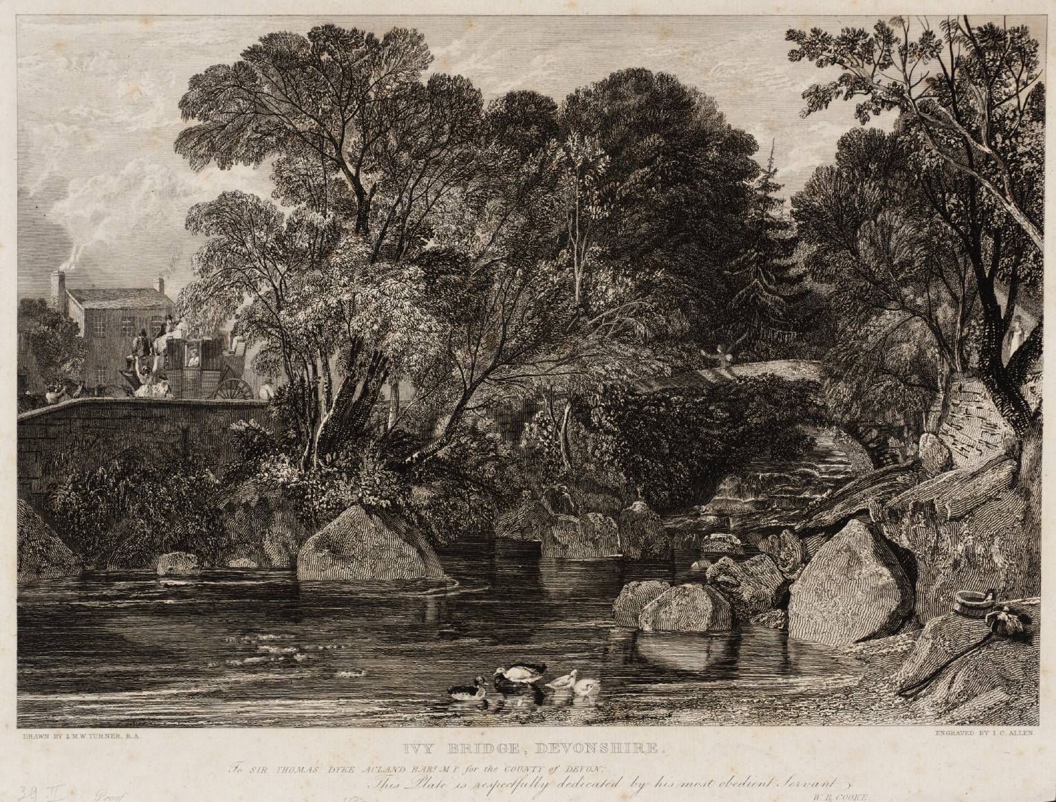 Ivy Bridge, Devonshire, engraved by W.B. Cooke