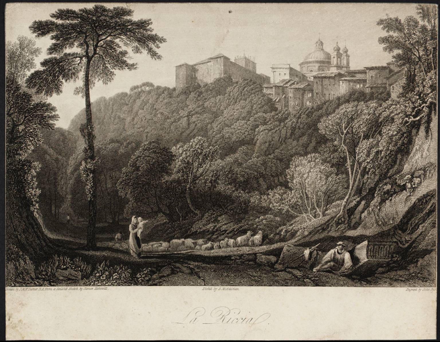 La Riccia, engraved by J. Pye