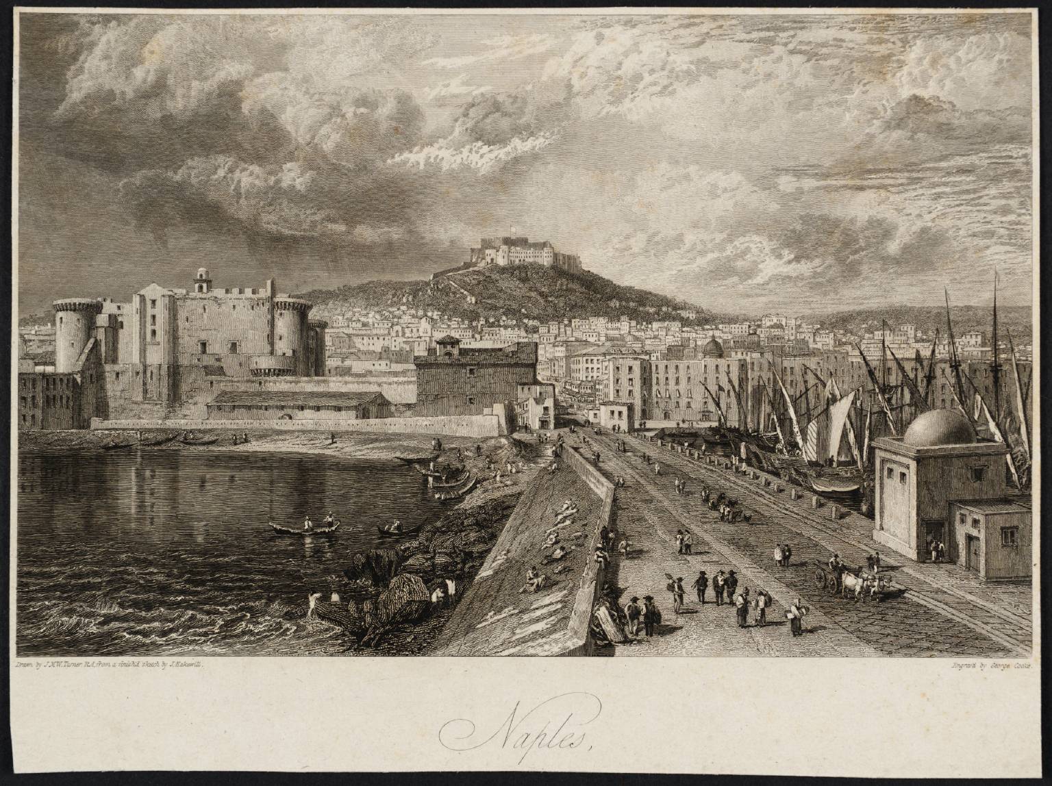 Naples, from the Mole, engraved by G. Cooke